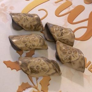 Five (5) Hand Crafted Studio Pottery Napkin Rings